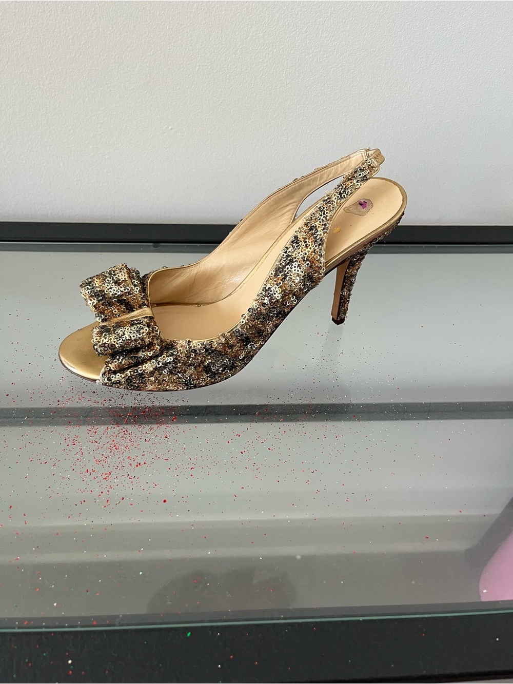 Kate Spade “Carly” Sequin Slingbacks